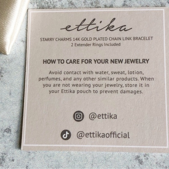 Ettika Chain Link Bracelet 14K Gold Plated Starry Charms - Picture 5 of 9